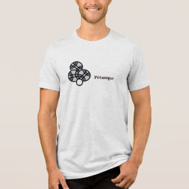 Pétanque, tre gråa bollar, Boules och Cochonnet T Shirt