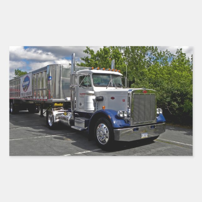 Pete 359 Enkelaxel Stickers Rektangulärt Klistermärke (Framsida)