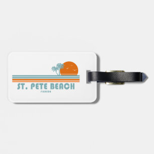 Pete Beach Florida Sol Handflatan Träd Bagagebricka