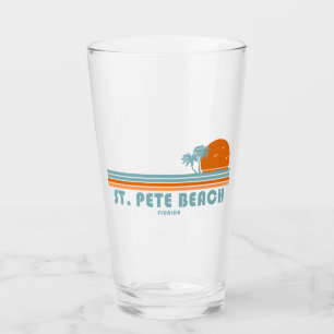 Pete Beach Florida Sol Handflatan Träd Glaskopp