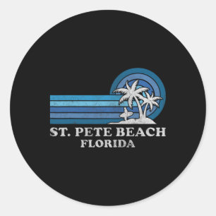 Pete Beach Florida Vintage Family Summer Vacat Runt Klistermärke