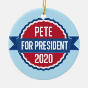 Pete Buttigieg för president 2020 Julgransprydnad Keramik