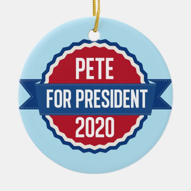 Pete Buttigieg för president 2020 Julgransprydnad Keramik (Framsidan)