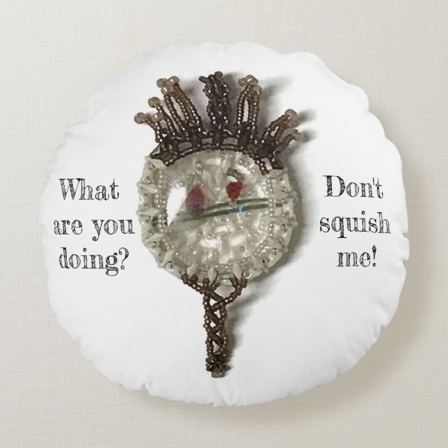 Pete den grumpy Pillow Rund Kudde (Framsidan)