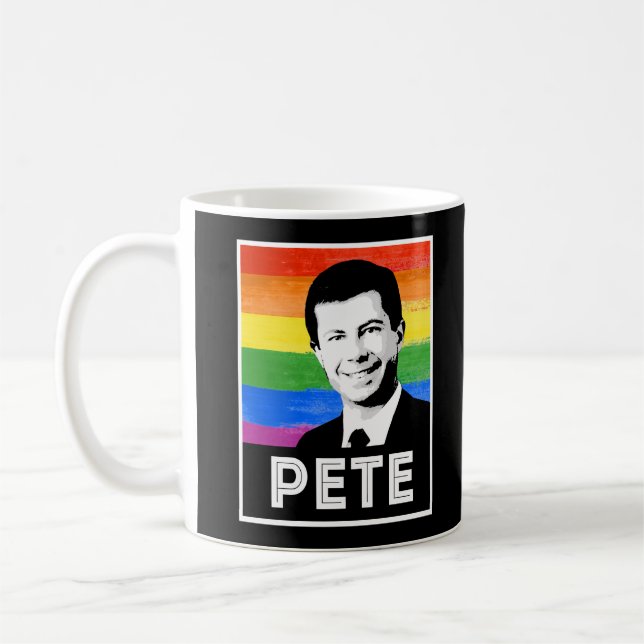 Pete HBTQ-flagga Kaffemugg (Vänster)