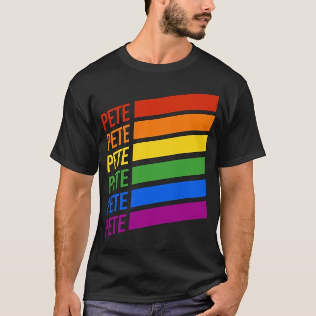 Pete HBTQ Regnbåge T Shirt (Framsida)