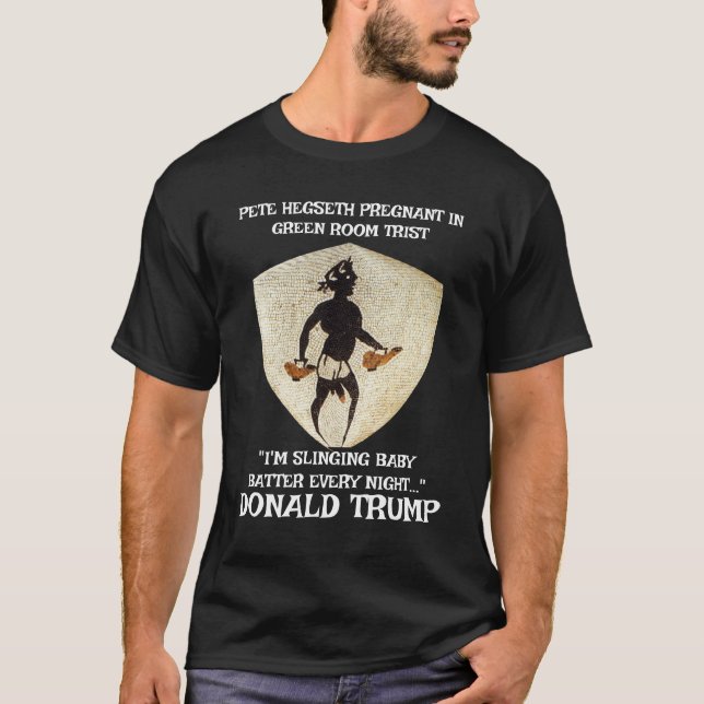 PETE HEGSETH GRANANT BY TRUMP GRÖNT ROOM WH T SHIRT (Framsida)