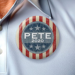 Pete kan byta år - vintage stars och stripes knapp