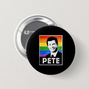Pete LGBT Flagga Knapp
