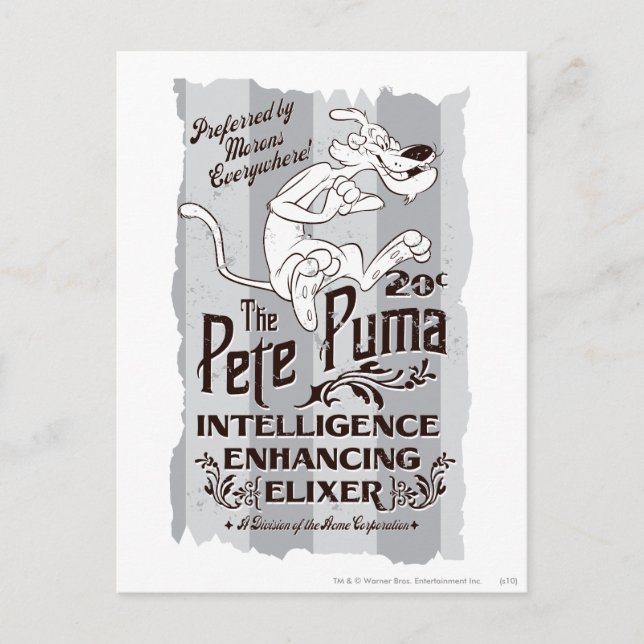 Pete Puma Intelligence Elixer Vykort (Framsida)