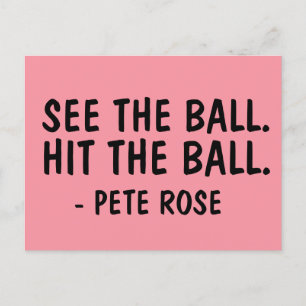 PETE ROSE Citat vykort