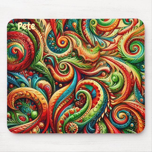 PETE ~ Vild Birthday Mönster ~ Mousepad Musmatta (Framsidan)