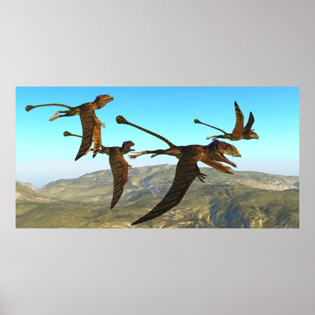 Peteinosaurus Reptile Flight Poster (Framsidan)