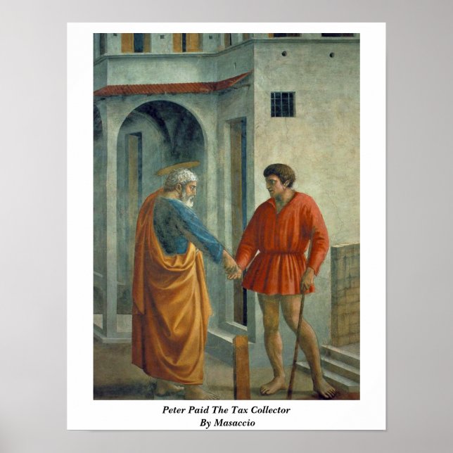 Peter Betalat skatteuppbörden efter Masaccio Poster (Framsidan)