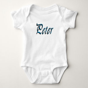 "Peter" Blå Siffror Peter Namn, T Shirt