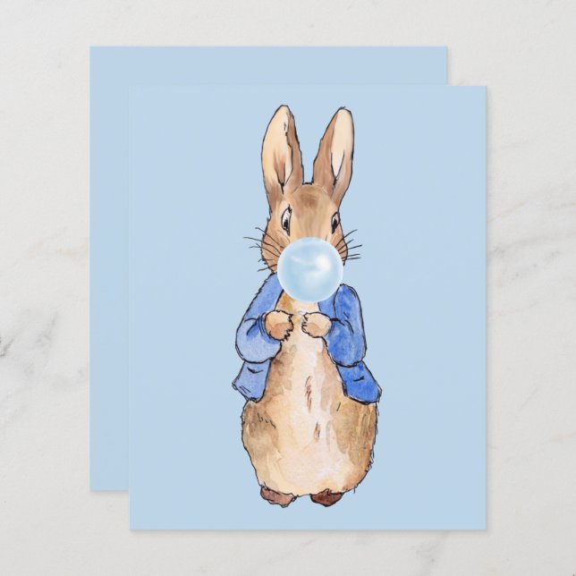 Peter Blowing a Blue Bubble gum (Fram/baksida)