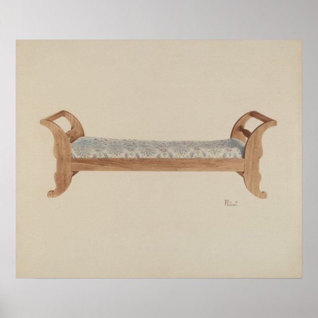 Peter C. Ustinoff Day Bed c. 1940 Poster (Framsidan)