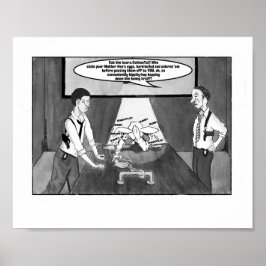 Peter Cotton Svan i handklovar, grått  8"x10" Poster