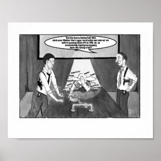 Peter Cotton Svan i handklovar, grått 8"x10" Poster