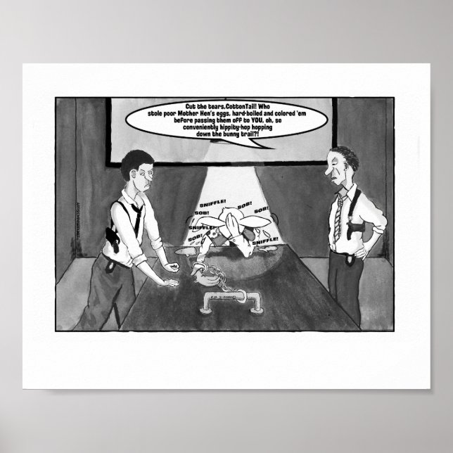 Peter Cotton Svan i handklovar, grått  8"x10" Poster (Framsidan)