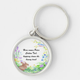 Peter Cotton Svan - Rund Silverfärgad Nyckelring