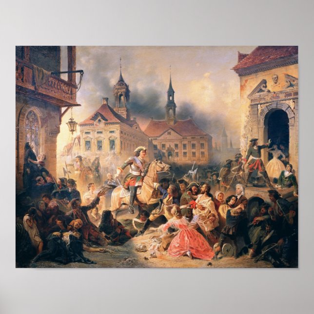 Peter de Underbara erövrarna Narva 1704, 1859 Poster (Framsidan)