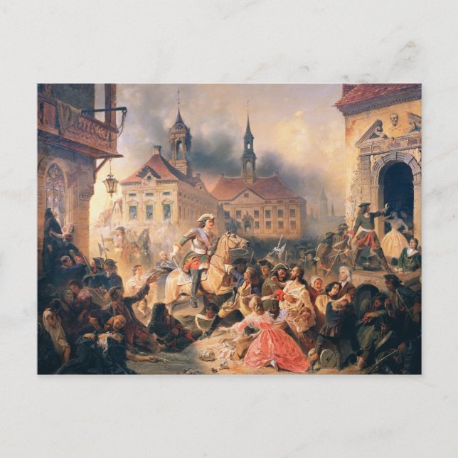 Peter de Underbara erövrarna Narva 1704, 1859 Vykort (Framsida)