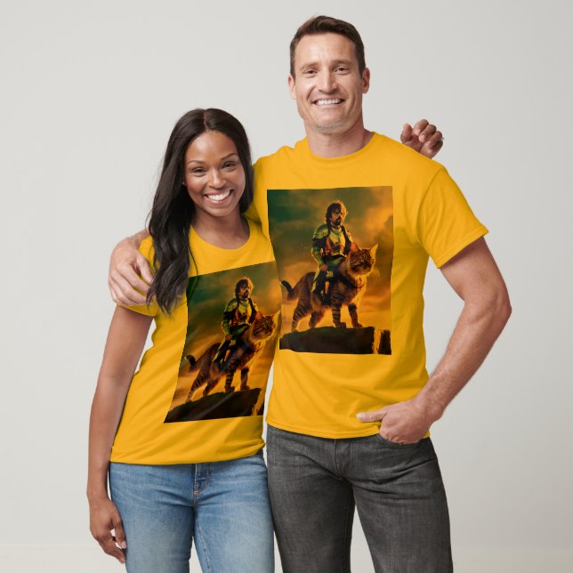 Peter Dinklage sitta ovanpå en katt T Shirt (Unisex)