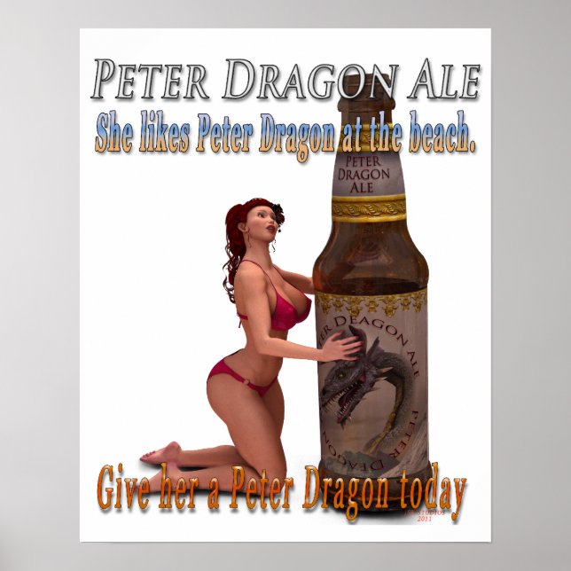 Peter Dragon Ale Beach Poster (Framsidan)