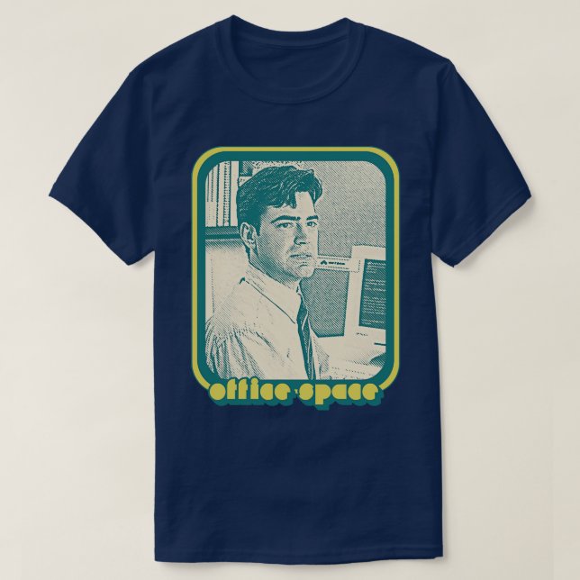 Peter Gibbons Office Space Aesthetic 90s Fläkt Des T Shirt (Design framsida)