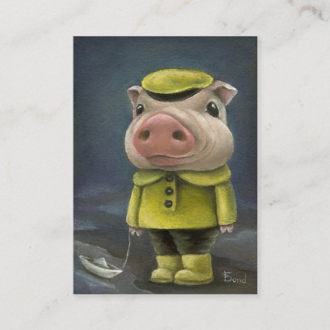 Peter grisen som seglar hans fartyg visitkort (Framsida)