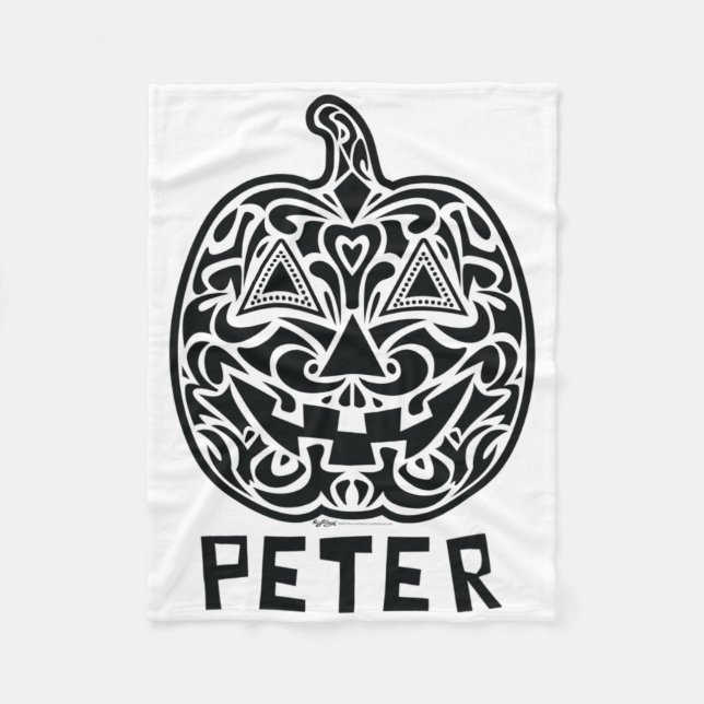 Peter Halloween Sugar Skull Design Fleecefilt (Framsidan)
