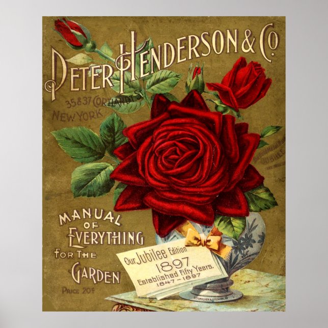 Peter Henderson & Co. Garden Catalog Ad Poster (Framsidan)