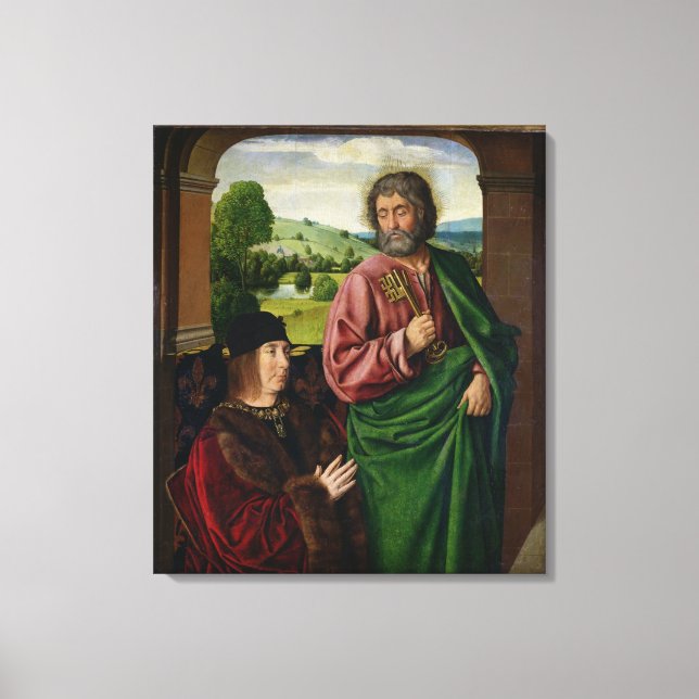 Peter II Duke of Bourbon presenterad Canvastryck (Framsida)