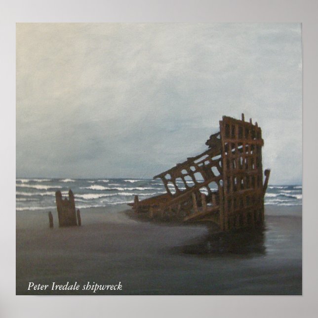 Peter Iredale förlisningsavtryck Poster (Framsidan)