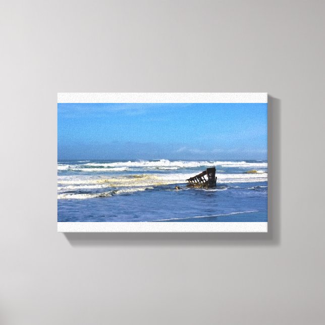 Peter Iredale Shipwreck, Oregon Kusten Canvastryck (Framsida)