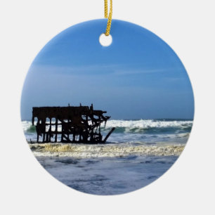 Peter Iredale Shipwreck, Oregon Kusten Julgransprydnad Keramik