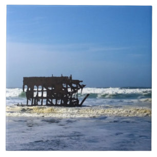 Peter Iredale Shipwreck, Oregon Kusten Kakelplatta
