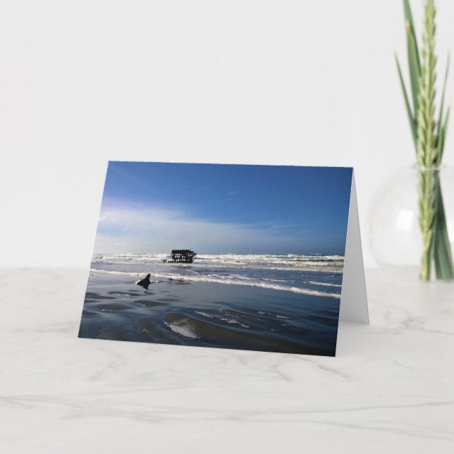 Peter Iredale Shipwreck, Oregon Kusten Kort (Framsida)