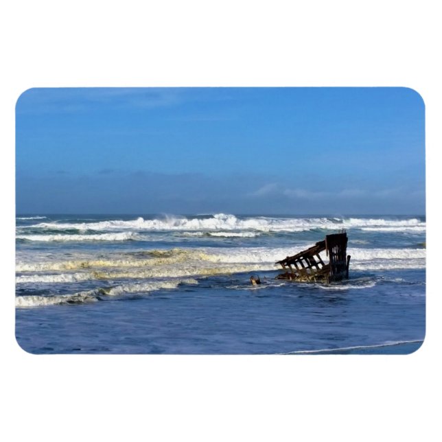 Peter Iredale Shipwreck, Oregon Kusten Magnet (Horisontell)