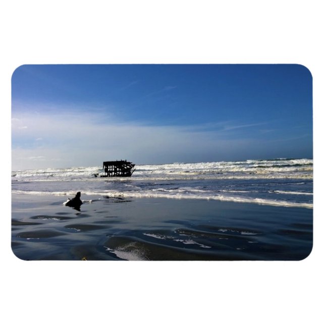 Peter Iredale Shipwreck, Oregon Kusten Magnet (Horisontell)