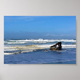 Peter Iredale Shipwreck, Oregon Kusten Poster