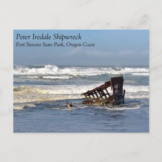 Peter Iredale Shipwreck, Oregon Kusten Vykort (Framsida)