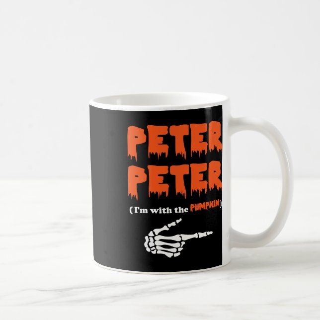 Peter jag är med pumpkin Halloween-dräkten Kaffemugg (Höger)