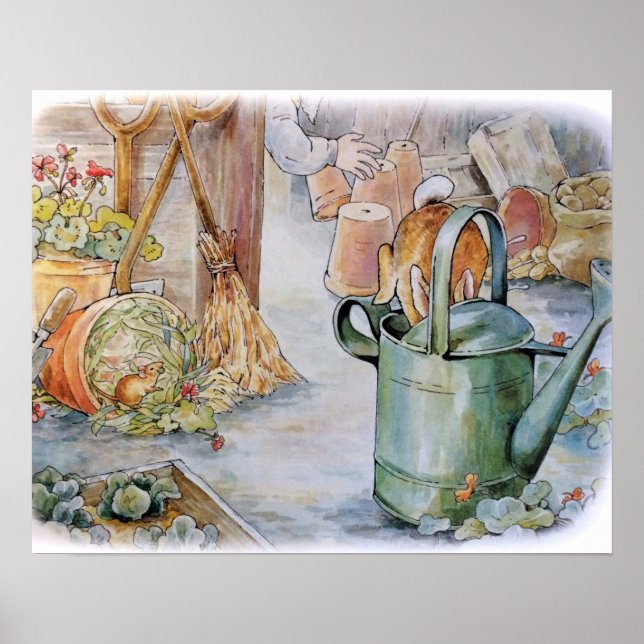 Peter Jumping in a Watering Can Poster (Framsidan)