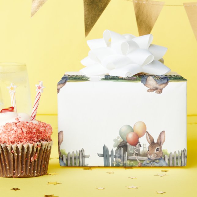 Peter kaninballonger presentpapper (Födelsedagsfest)