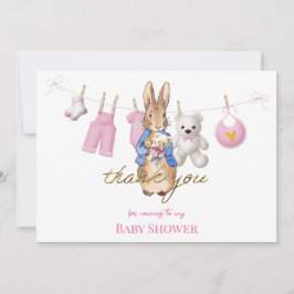 Peter kaninen med rosa bunting tack