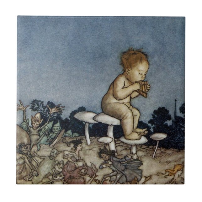 Peter lekte hans flöjt kakelplatta (Framsidan)