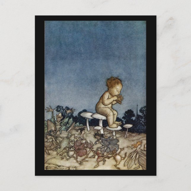 Peter lekte hans flöjt vykort (Framsida)