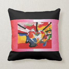 Peter Max art stil hjärta Pillow Kudde